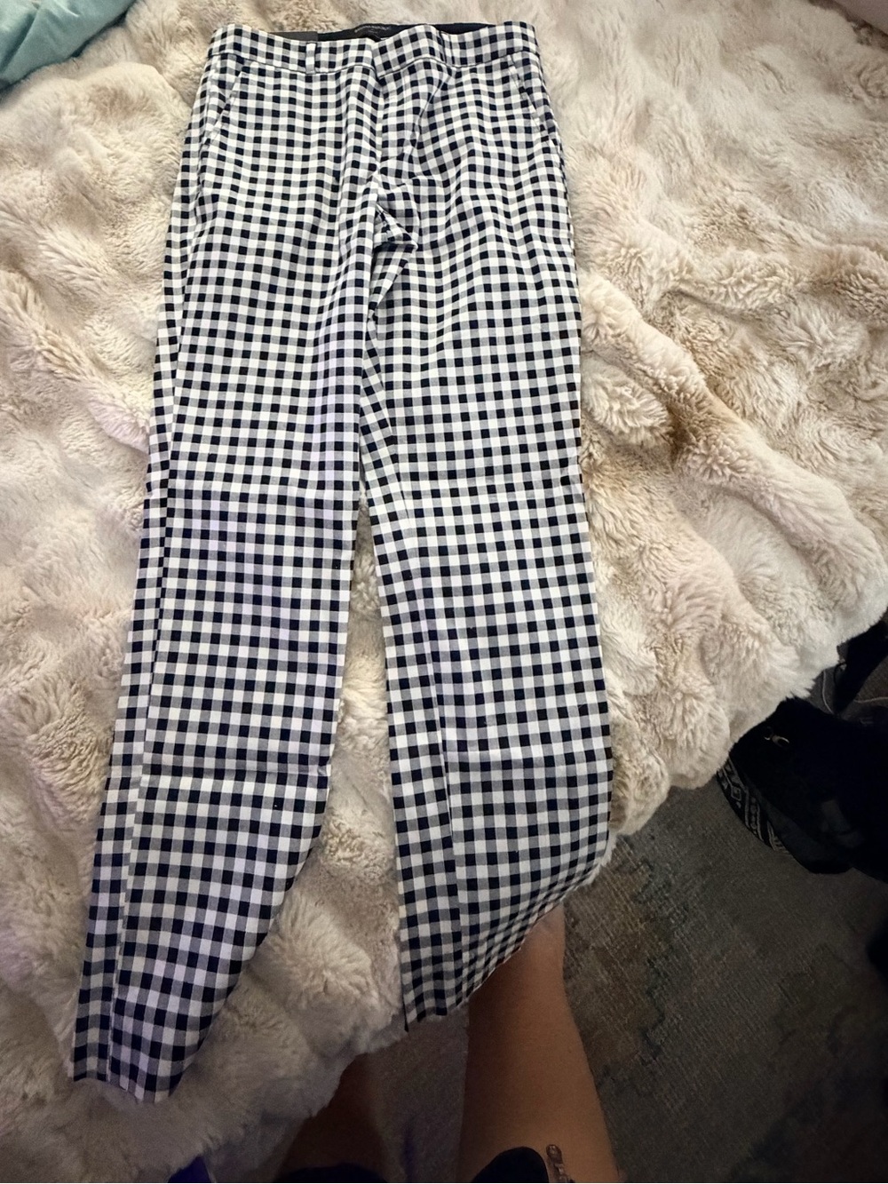 Banana Republic Black & White Gingham Pants